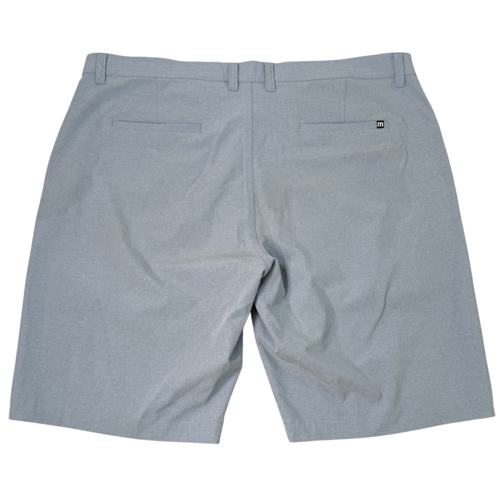 TravisMathew Mens Heathered Blue Beck Golf Performance Shorts Size 40 Stretch - Picture 4 of 11